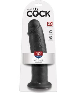 KING COCK - 10 PENE NEGRO 25 CM