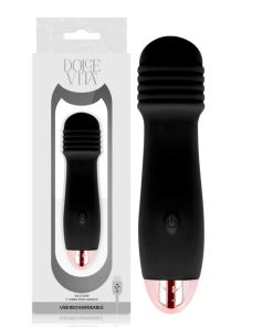 DOLCE VITA - VIBRADOR RECARGABLE TRES NEGRO 7 VELOCIDADES