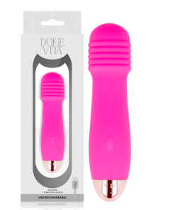 DOLCE VITA - VIBRADOR RECARGABLE THREE ROSA 7 VELOCIDADES