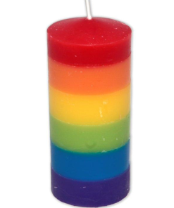 PRIDE - VELA GRANDE CON LA BANDERA LGBT