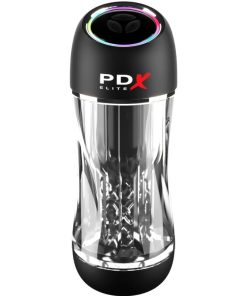 PDX ELITE - MASTURBADOR STROKER VIEWTUBE PRO VIBRADOR TRANSPARENTE