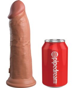 KING COCK - ÉLITE DILDO REALÍSTICO VIBRADOR  SILICONA 20.3 CM CARAMELO