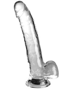 KING COCK - CLEAR DILDO CON TESTÍCULOS 20.3 CM TRANSPARENTE