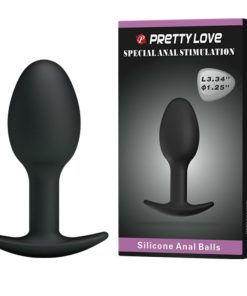 PRETTY LOVE - PLUG ANAL SILICONA 6.5 CM NEGRO