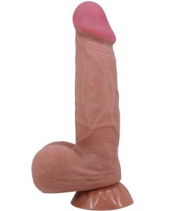PRETTY LOVE - SLIDING SKIN SERIES DILDO REALÍSTICO CON VENTOSA PIEL DESLIZANTE MORENO 20.6 CM