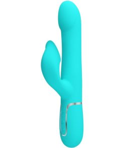 PRETTY LOVE - VIBRADOR RABBIT PERLAS VERDE AGUA