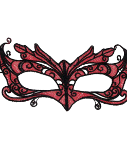 QUEEN LINGERIE - ANTIFAZ DE ENCAJE DETALLES ROJO