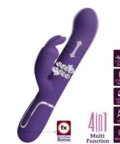 PRETTY LOVE - COALE VIBRADOR RABBIT 4 EN 1 MORADO