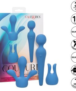 CALEXOTICS - COUTURE KIT VIBRADOR WAND 10 VIBRACIONES AZUL