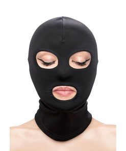 NS NOVELTIES - FETISH  FASHION PASAMONTAÑAS APERTURA DE OJOS Y BOCA NYLON NEGRO