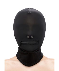 NS NOVELTIES - FETISH  FASHION PASAMONTAÑAS COMPLETO CON CREMALLERA NYLON NEGRO