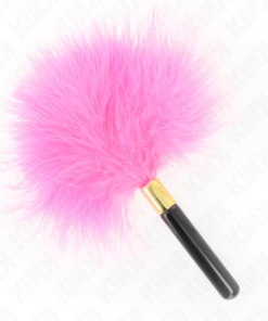 KINK - PLUMAS PARA COSQUILLAS METAL DORADO FUCSIA 18 CM