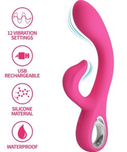 PRETTY LOVE - FRITZ VIBRADOR RABBIT 12 VIBRACIONES ROSA
