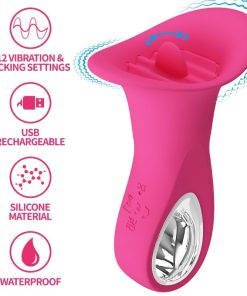 PRETTY LOVE - CLYDE VIBRADOR ORAL LENGUA VIBRADORA 12 VIBRACIONES ROSA