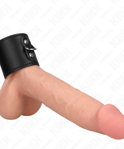 KINK - ANILLO PENE CUERO CON CIERRE A PRESIÓN 18 X 5 CM