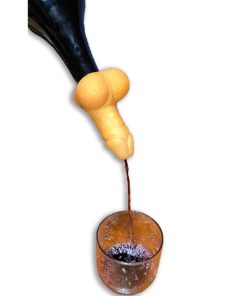 DIABLO PICANTE - DECANTADOR DE VINO FORMA PENE DORADO