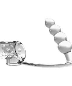 PRETTY LOVE - FUNDA PARA PENE CON PLUG ANAL TRANSPARENTE