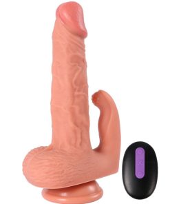 SHEQU - HAYDEN DILDO Y ESTIMULADOR DE CLÍTORIS CON VIBRACIÓN Y CONTROL REMOTO 16 CM
