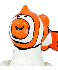CONDOMERIE - PRESERVATIVO DECORATIVO PINTADO A MANO PESCADO NARANJA