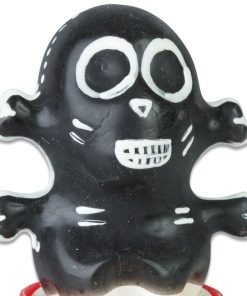 CONDOMERIE - PRESERVATIVO DECORATIVO PINTADO A MANO CALAVERA NEGRA MODELO 1