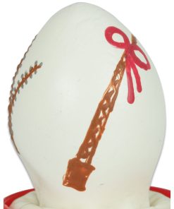 CONDOMERIE - PRESERVATIVO DECORATIVO PINTADO A MANO HUEVO DE PASCUA BLANCO