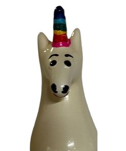 CONDOMERIE - PRESERVATIVO DECORATIVO PINTADO A MANO ARCOÍRIS UNICORNIO