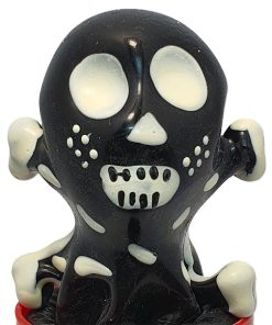 CONDOMERIE - PRESERVATIVO DECORATIVO PINTADO A MANO CALAVERA NEGRA MODELO 2