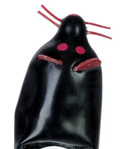 CONDOMERIE - PRESERVATIVO DECORATIVO PINTADO A MANO RATÓN NEGRO XL