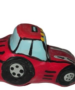 CONDOMERIE - PRESERVATIVO DECORATIVO PINTADO A MANO TRACTOR ROJO XL