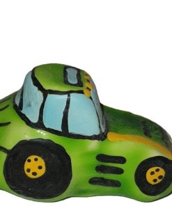 CONDOMERIE - PRESERVATIVO DECORATIVO PINTADO A MANO VERDE TRACTOR XL