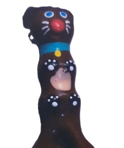 CONDOMERIE - PRESERVATIVO DECORATIVO PINTADO A MANO PERRO SALCHICHA MARRÓN XL