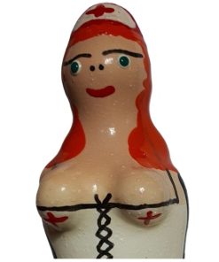 CONDOMERIE - PRESERVATIVO DECORATIVO PINTADO A MANO ENFERMERA PELIRROJA