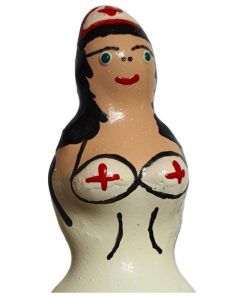 CONDOMERIE - PRESERVATIVO DECORATIVO PINTADO A MANO ENFERMERA NEGRA