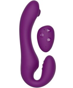 XOCOON - STRAPLESS STRAP-ON VIBRADOR 2 EN 1 CON CONTROL REMOTO MORADO
