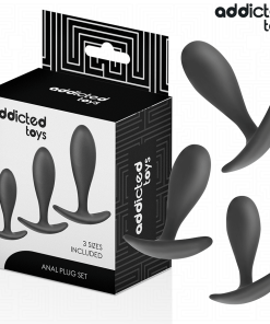 ADDICTED TOYS - SET DE 3 PLUG ANAL SILICONA MODELO 2