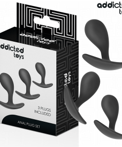 ADDICTED TOYS - SET DE 3 PLUG ANAL SILICONA MODELO 3