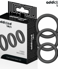 ADDICTED TOYS - SET DE ANILLOS SILICONA PLANOS