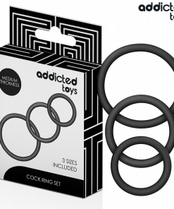 ADDICTED TOYS - SET DE ANILLOS SILICONA MODELO 2