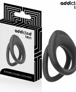ADDICTED TOYS - ANILLO TEXTURIZADO DOBLE PARA EL PENE