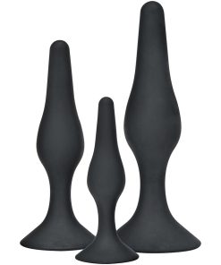 TOYJOY - ANAL PLAY CURVY COMPANIONS PLUG ANAL 3 PIEZAS NEGRO