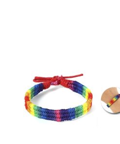 PRIDE - PULSERA TRENZADA BANDERA ARCOÍRIS