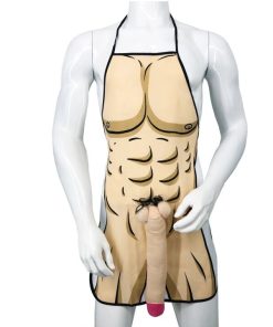 DIABLO PICANTE - DELANTAL CON PENE 3D MUSCULOSO Y ATREVIDO