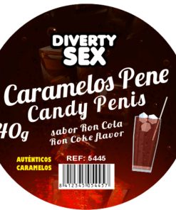 DIABLO PICANTE - 20 CARAMELOS PENE CON SABOR RON COLA