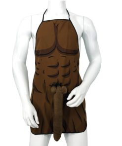 DIABLO PICANTE - DELANTAL CON PENE 3D MUSCULOSO Y ATREVIDO MULATO