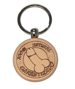 DIABLO PICANTE - LLAVERO DE MADERA CON FORMA DE PENE