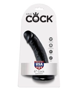 KING COCK - 6" PENE NEGRO 15.2 CM