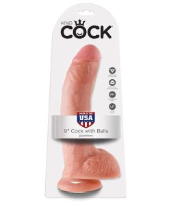 KING COCK - 9 PENE REALÍSTICO NATURAL 22.9 CM