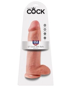 KING COCK - 12 PENE REALÍSTICO NATURAL 30.48 CM