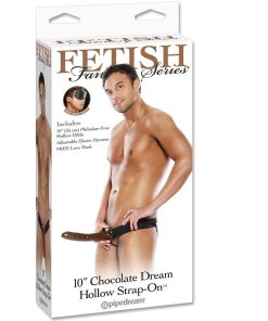 FETISH FANTASY SERIES - ARNÉS HUECO AJUSTABLE CHOCOLATE 22 CM