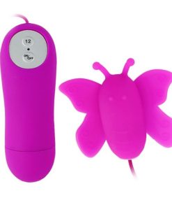 BAILE - ESTIMULADOR DE CLÍTORIS MARIPOSA LOVE EGGS 12 VELOCIDADES LILA CONTROL REMOTO